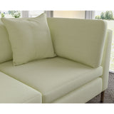 Sofa covered in plain fabric, colour Bone.