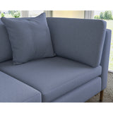 Sofa covered in plain fabric, colour Violet.