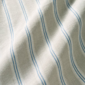 Classic stripe, perfect for casual-style linen curtains and blinds. Shown in Cornflower. 