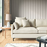 Sofa upholstered in Ivory linen fabric