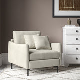 Chair upholstered in Dove linen fabric 