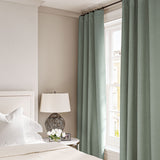 Linen curtain in Seagrass