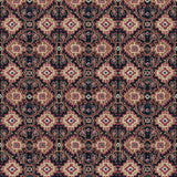 Printed velvet fabric with an oriental geometric design in multicolours, for upholstery and curtain use