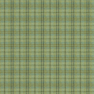 Fabric swatch of a luxury Scottish green wool tartan fabric suitable for curtains and upholstery