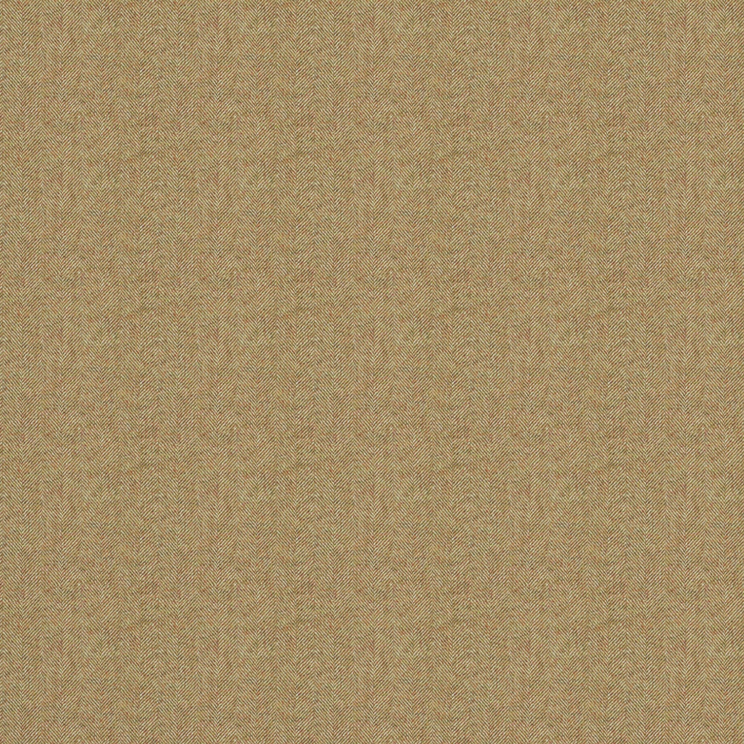 Fabric swatch of a luxury Scottish tan coloured wool herringbone fabric suitable for curtains and upholstery