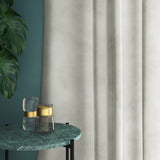 Velvet curtain in white