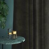 Velvet curtain in grey