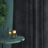 Velvet curtain in grey