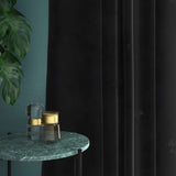 Velvet curtain in black