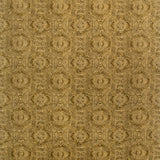 Fabric swatch of a gold velvet fabric for curtains and upholstery with intricate jewel like design
