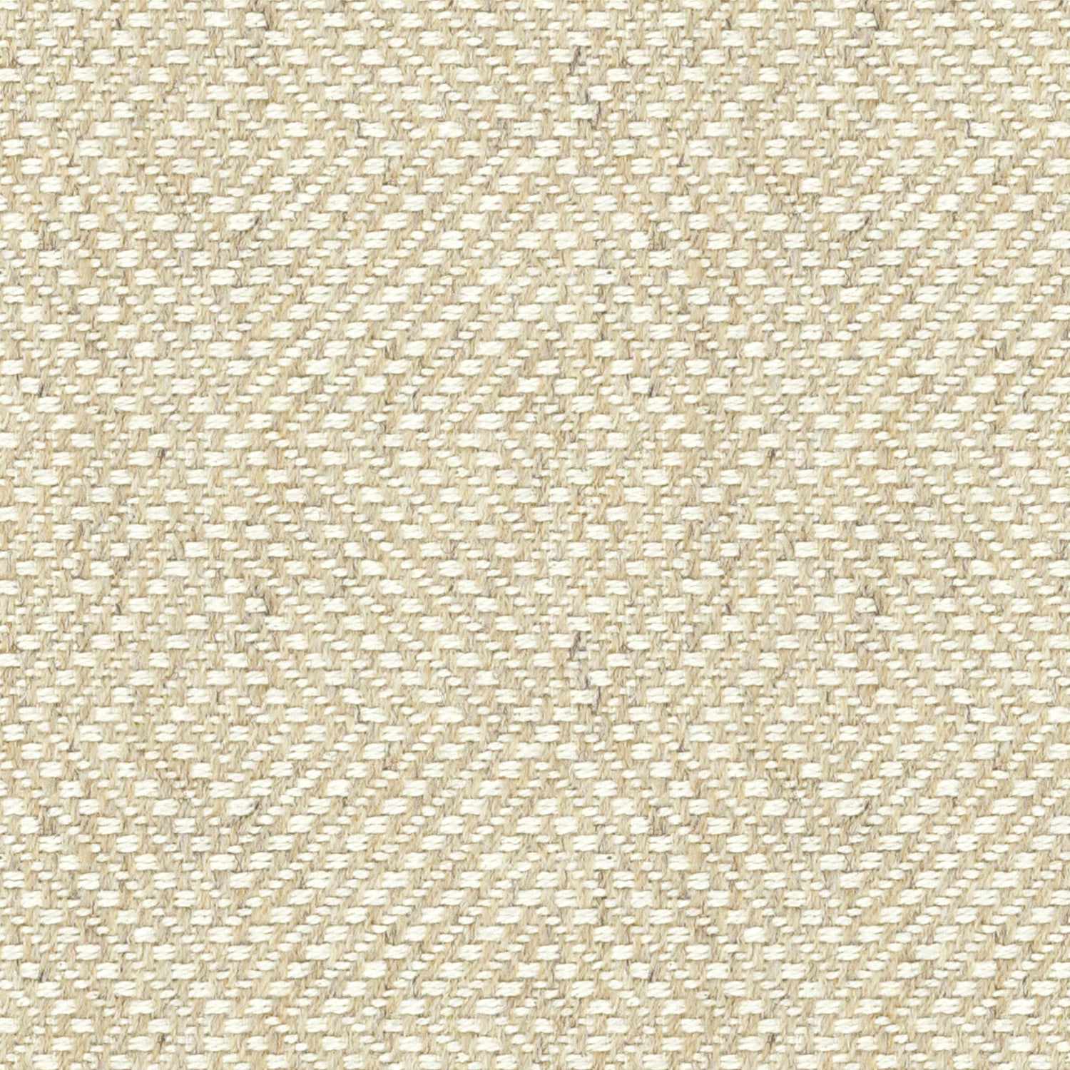 Cream fabric suitable for curtains and upholstery with a white woven geometric design