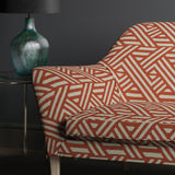 Sofa upholstered in design name Pampas, colourway Chilli from the Tango collection