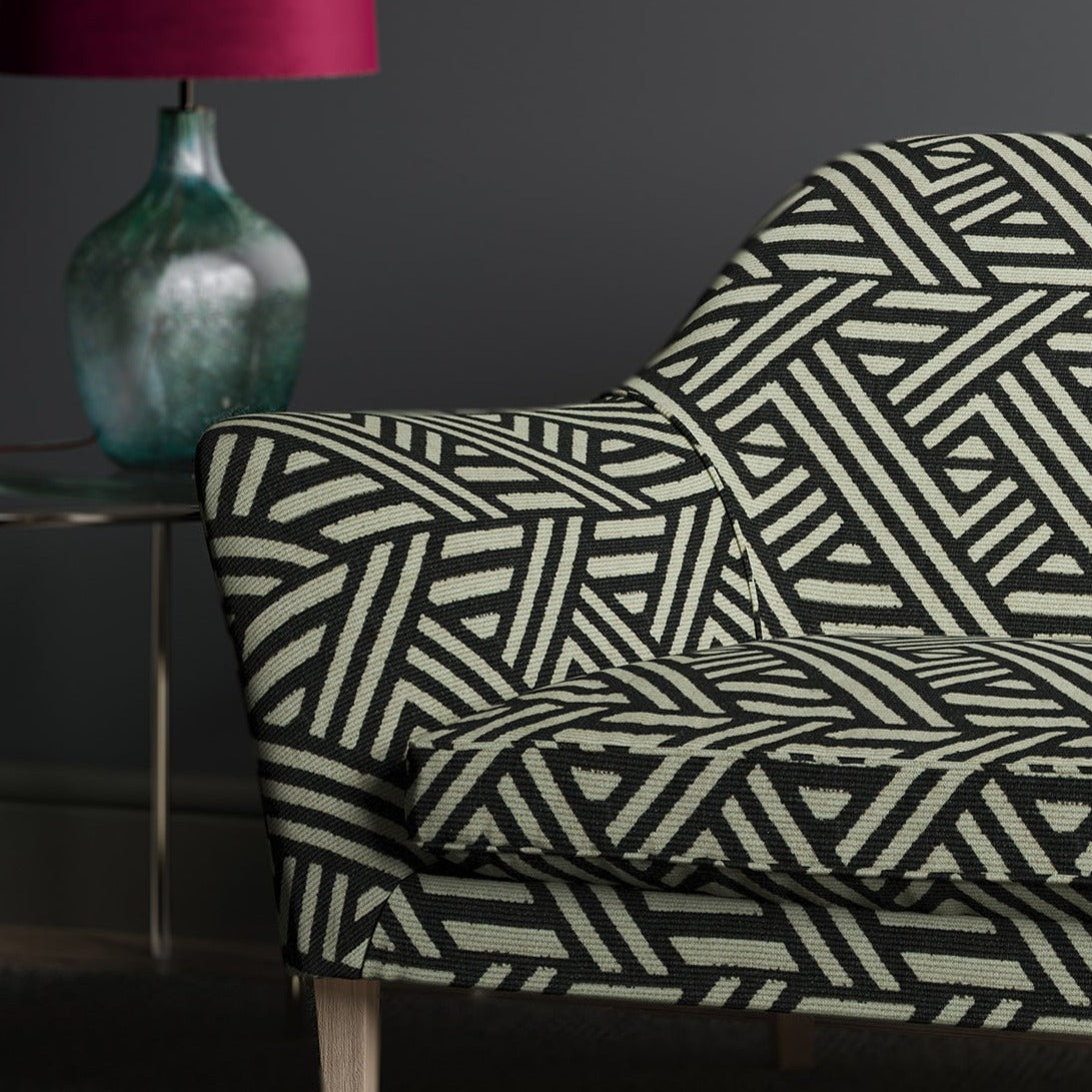 Sofa in design name Pampas, colourway Charcoal from Tango