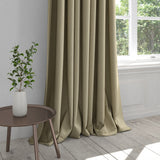 Curtain in a neutral washable plain cotton fabric