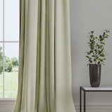 Curtain in a plain fabric, colour Bone.