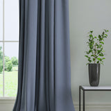 Curtain in a plain fabric, colour Violet.