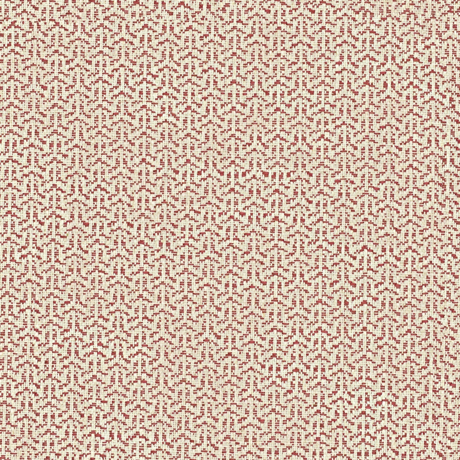 Fabric swatch of a Scandi-style semi-plain stain resistant upholstery fabric in a red colour