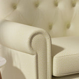 Sofa upholstered in a yellow Scandi-style semi-plain upholstery fabric with a stain resistant finish