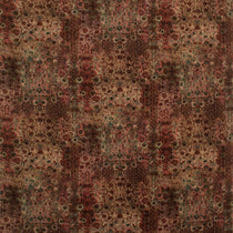 Fabric swatch of a patterned velvet fabric with an antique carpet feel.