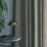 Curtain in beautiful stain resistant geometric velvet fabric 