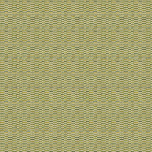 Fabric swatch of a stain resistant weave fabric with a broken stripe design in green colours