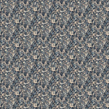 Blue velvet fabric with a stain resistant finish and abstract blue design