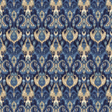Velvet fabric with a stain resistant finish with an abstract contemporary design in blue colours