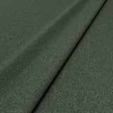 Sample of a green woven fabric in recycled wool.