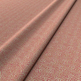 Fabric swatch of a red woven fabric for upholstery