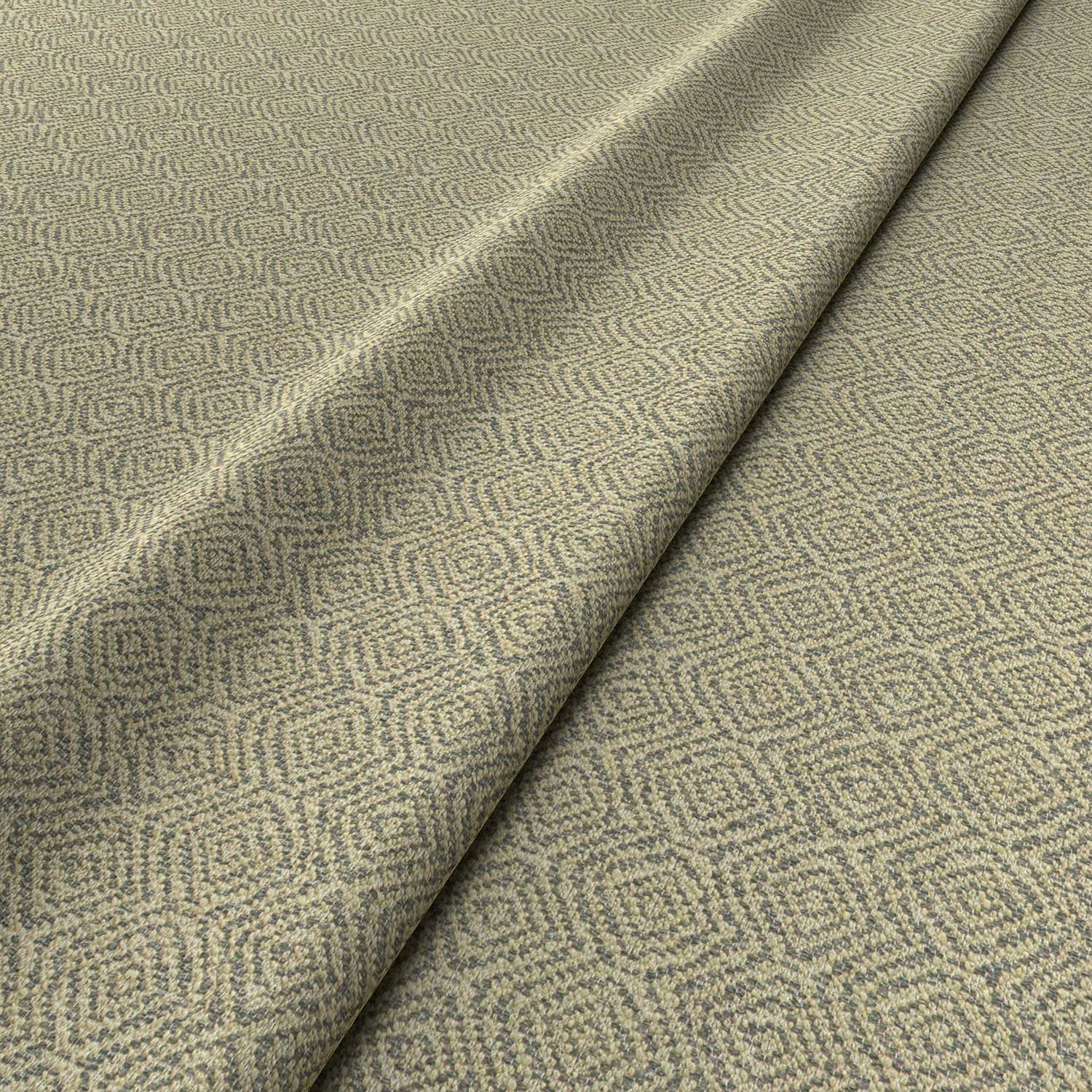 Fabric swatch of a grey woven fabric for upholstery