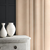 Cream eco velvet curtain