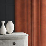 Orange eco velvet curtain