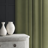 Green eco velvet curtain