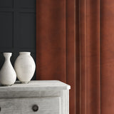 Brown eco velvet curtain