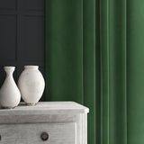 Green eco velvet curtain