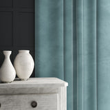 Blue eco velvet curtain