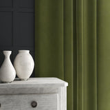 Green eco velvet curtain