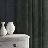 Green eco velvet curtain