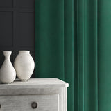 Blue eco velvet curtain