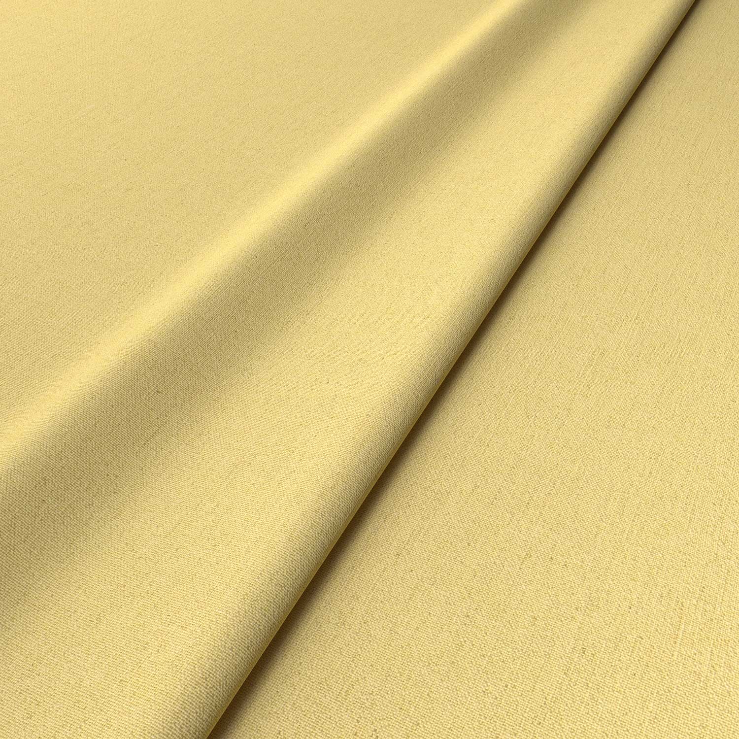 Sample of a yellow woven fabric.
