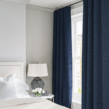 Curtain in a boucle fabric in Indigo