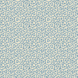 Printed linen fabric sample – a handy block print pattern in blue and cream 