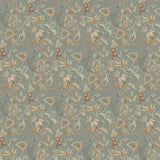 Sample of a tropical wallpaper in a smart neutral showcasing beautiful botanicals and butterflies.