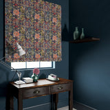 Blind made from a printed velvet fabric based on a classic Persian rug design.